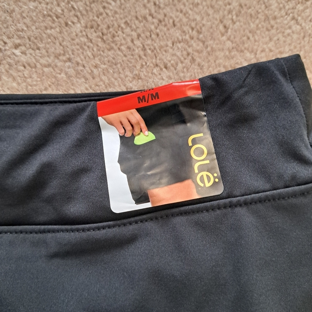 Lole Pleated Active Skort Women's Medium Black Sporty Tennis Inner Short NEW - Picture 3 of 13